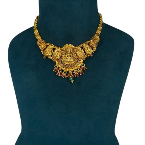 Lakshmi Peacock Temple Necklace