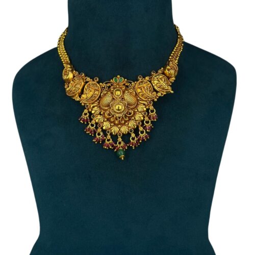 Lakshmi Peacock Grand Temple Necklace