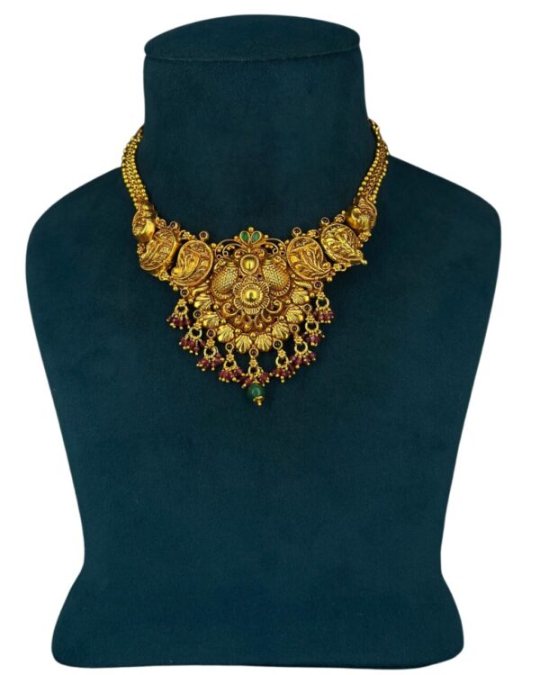 Lakshmi Peacock Grand Temple Necklace