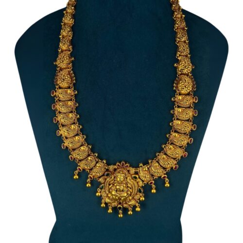 Lakshmi Paisley Design Temple Long Haram