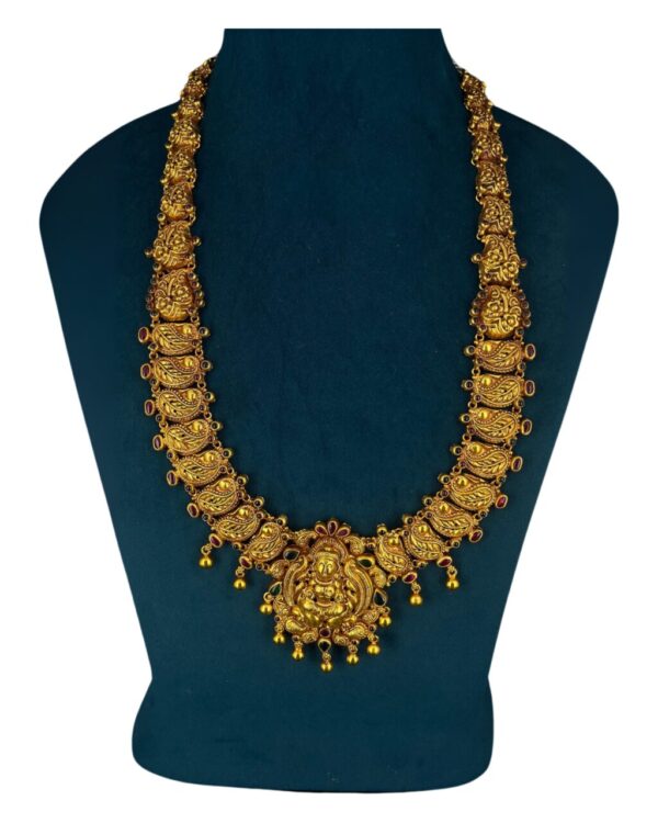Lakshmi Paisley Design Temple Long Haram