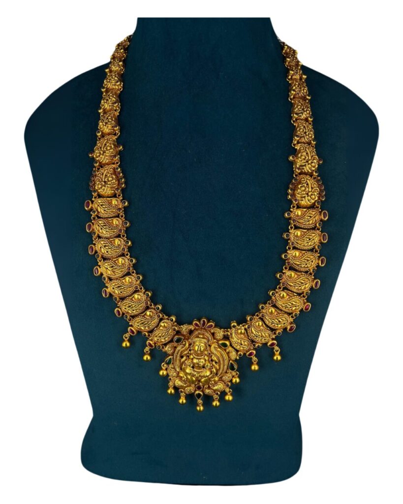 Lakshmi Paisley Design Temple Long Haram