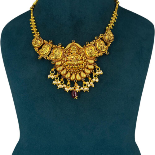 Lakshmi motifs temple jewellery