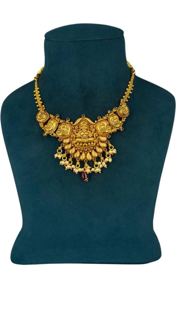 Lakshmi motifs temple jewellery