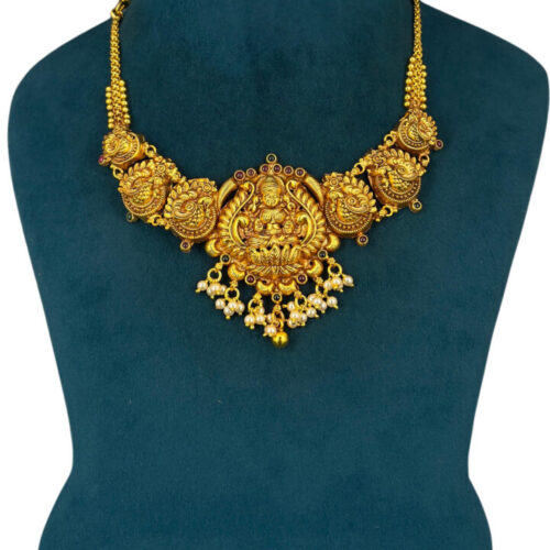 Lakshmi pearl stones temple Jewellery