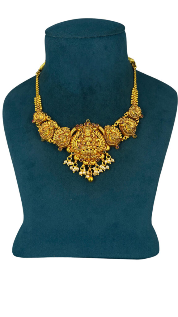 Lakshmi pearl stones temple Jewellery