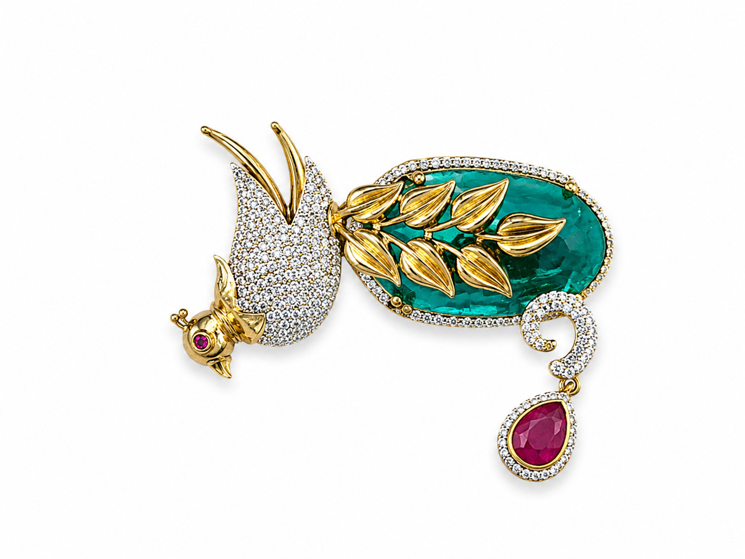 Emerald Bird Royale Pendant 1 Emerald Bird Royale Pendant