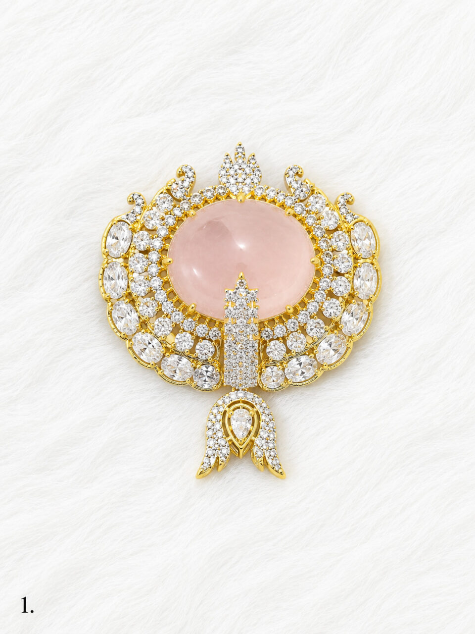 Rose Crown CZ Pendant 1 Rose Crown CZ Pendant