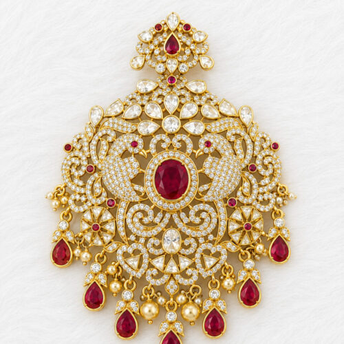 Ruby Peacock Royale Pendant