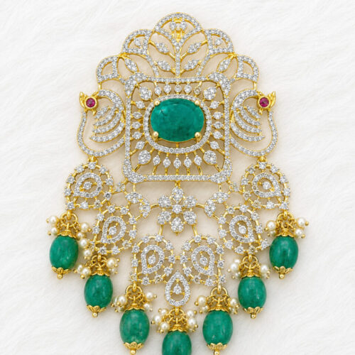 Emerald Swan Majesty Pendant