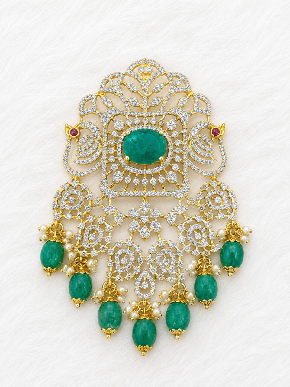 Emerald Swan Majesty Pendant 1 Emerald Swan Majesty Pendant
