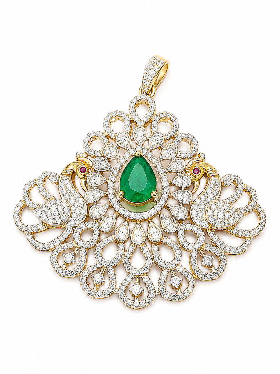 Emerald Peacock Majesty Pendant 1 Emerald Peacock Majesty Pendant