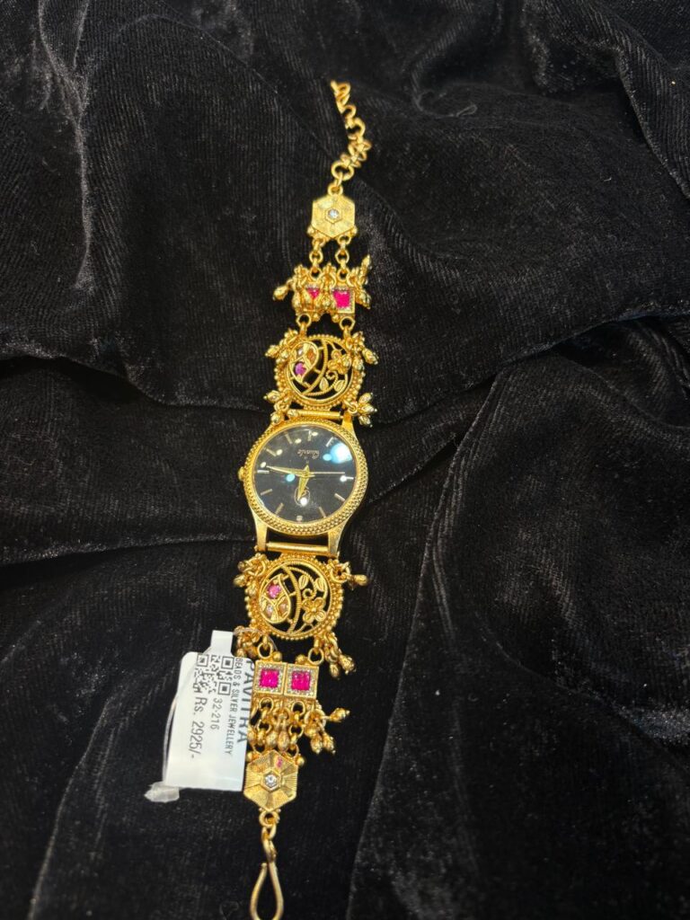 Vintage Ruby Silver Watch