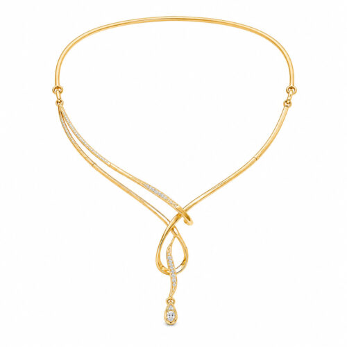 Infinity Dew Drop Diamond Necklace