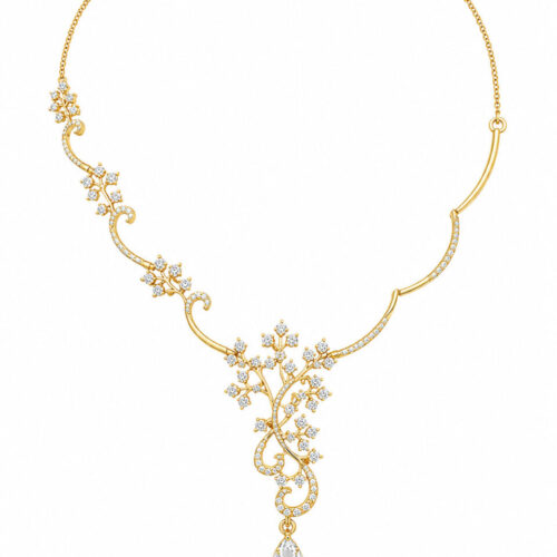 ChatGPT Image Jun 19, 2026, 10_28_02 PM Diamond Blossom Vine Necklace