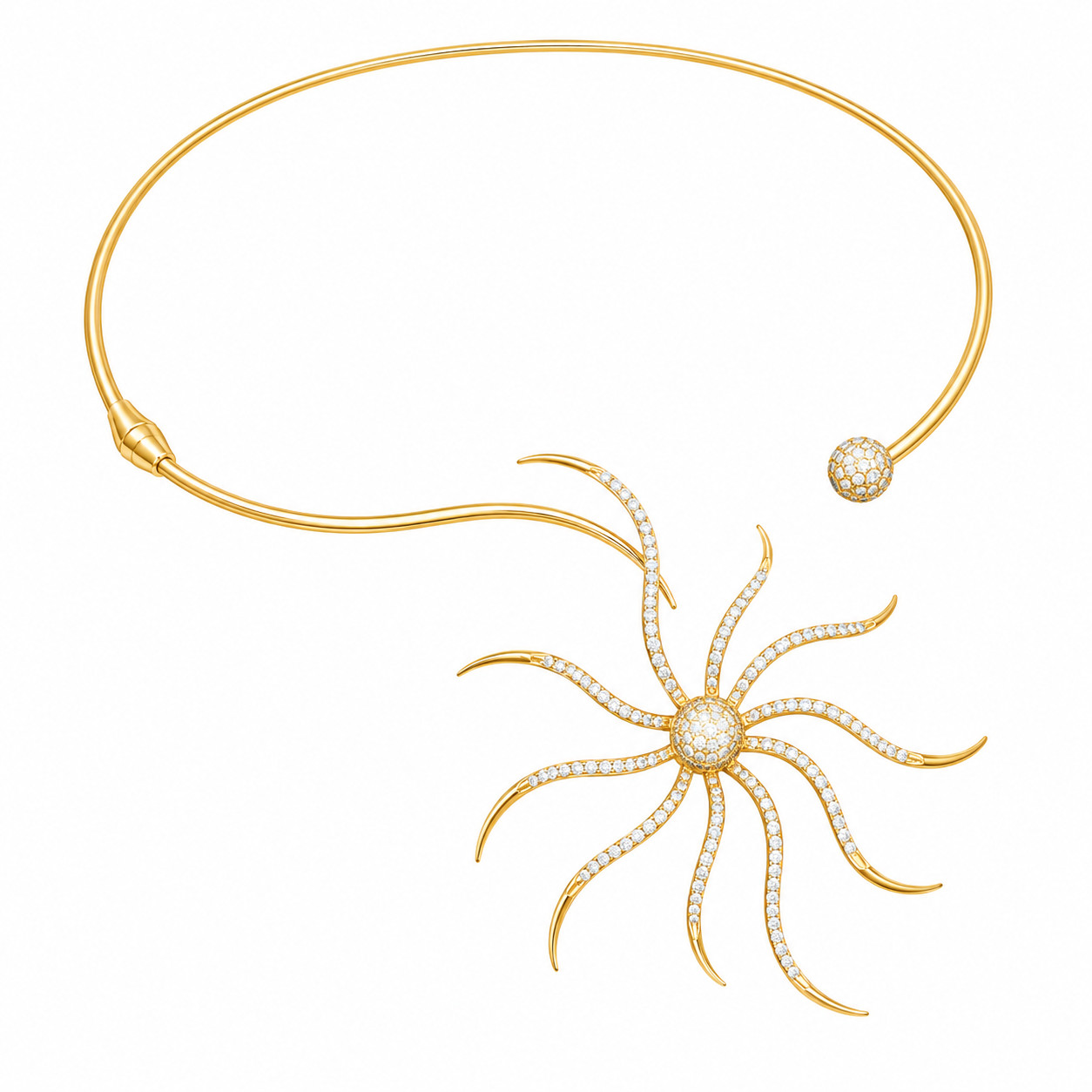Sunburst Elegance Diamond Necklace 1 Sunburst Elegance Diamond Necklace