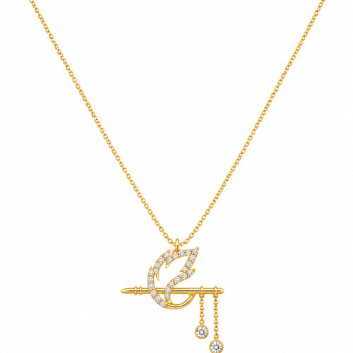 Feather Grace Diamond Pendant Chain