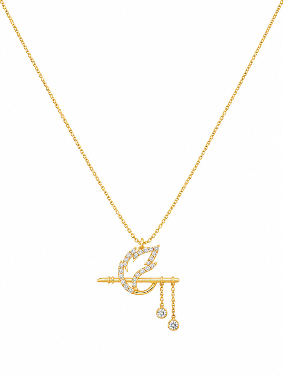 Feather Grace Diamond Pendant Chain 1 Feather Grace Diamond Pendant Chain