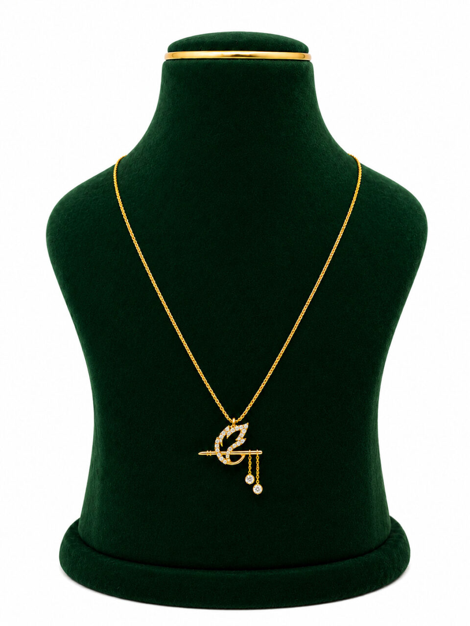 Feather Grace Diamond Pendant Chain 2 Feather Grace Diamond Pendant Chain - Image 2