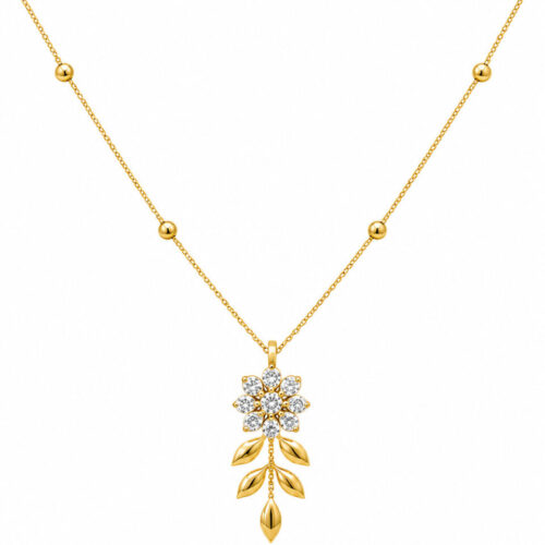 Blooming Daisy Diamond Pendant Chain