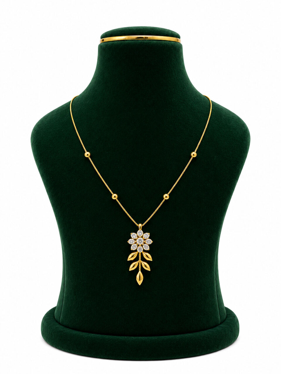 Blooming Daisy Diamond Pendant Chain 2 Blooming Daisy Diamond Pendant Chain - Image 2