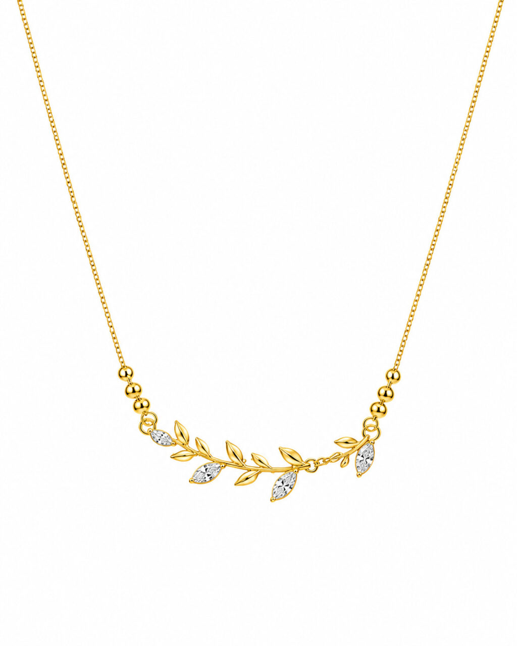 Nature Leaf Sparkle Gold Chain 1 Nature Leaf Sparkle Gold Chain