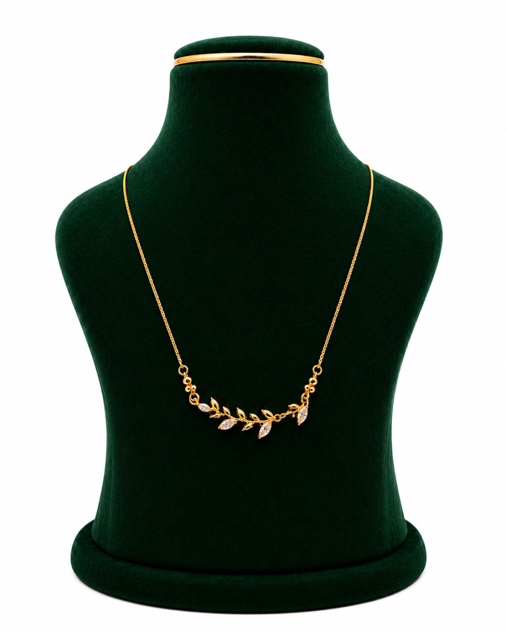 Nature Leaf Sparkle Gold Chain 2 Nature Leaf Sparkle Gold Chain - Image 2