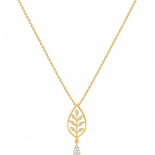 Nature's Grace Leaf Drop Gold Chain