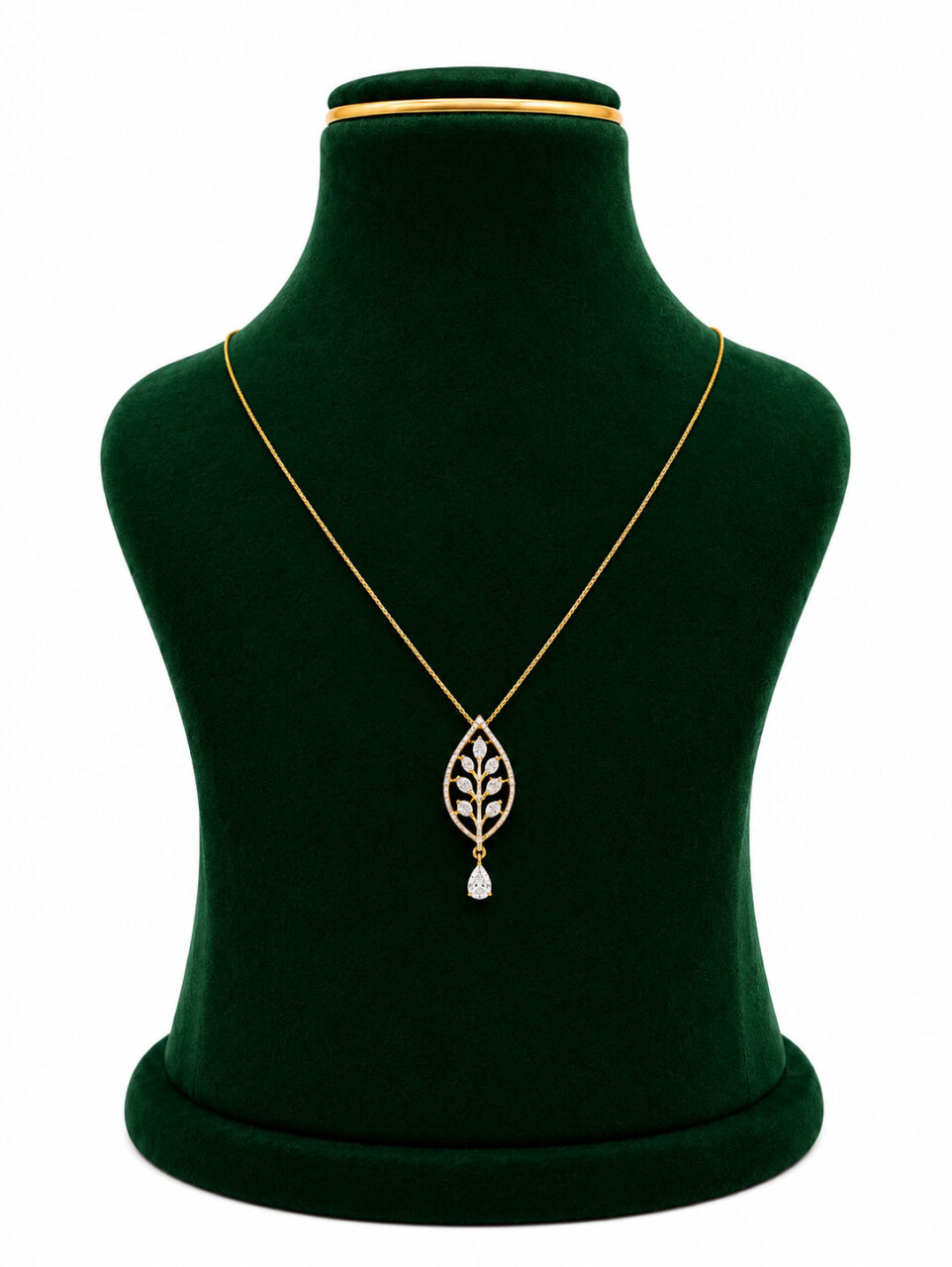 Nature's Grace Leaf Drop Gold Chain 2 Nature's Grace Leaf Drop Gold Chain - Image 2