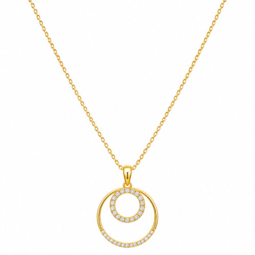 Infinity Circle Diamond Pendant Chain