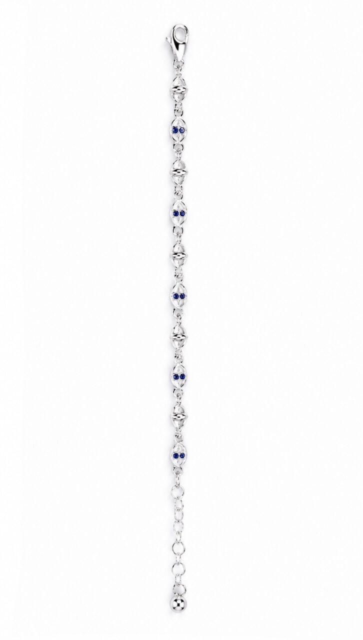 Blue Orbit Silver Bracelet 1 Blue Orbit Silver Bracelet