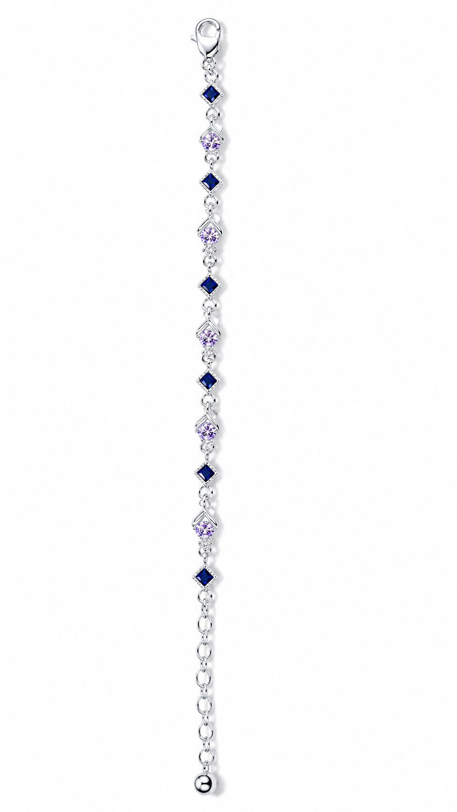 Royal Infinity Sapphire Silver Bracelet 1 Royal Infinity Sapphire Silver Bracelet