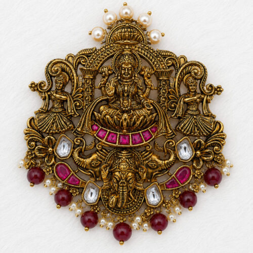 Mahalakshmi Ganesha Heritage Temple Pendant