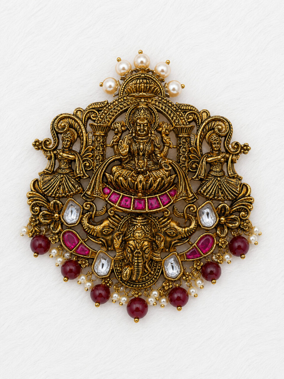 Mahalakshmi Ganesha Heritage Temple Pendant 1 Mahalakshmi Ganesha Heritage Temple Pendant