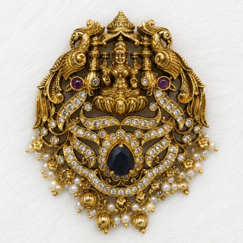 ChatGPT Image Jun 3, 2026, 12_10_36 AM Lakshmi Peacock Navaratna Heritage Pendant