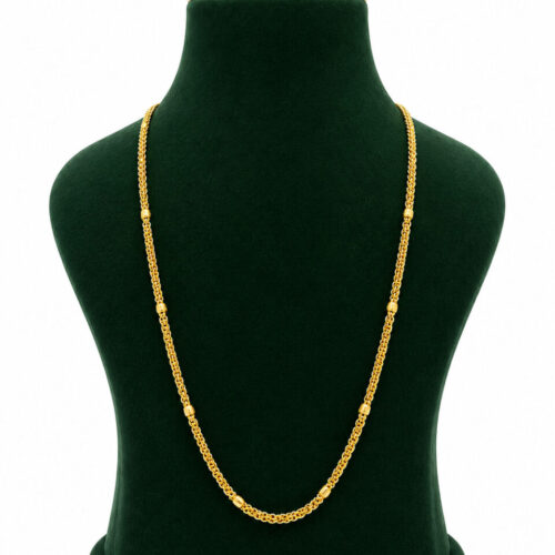 Royal Barrel Bead Gold Chain