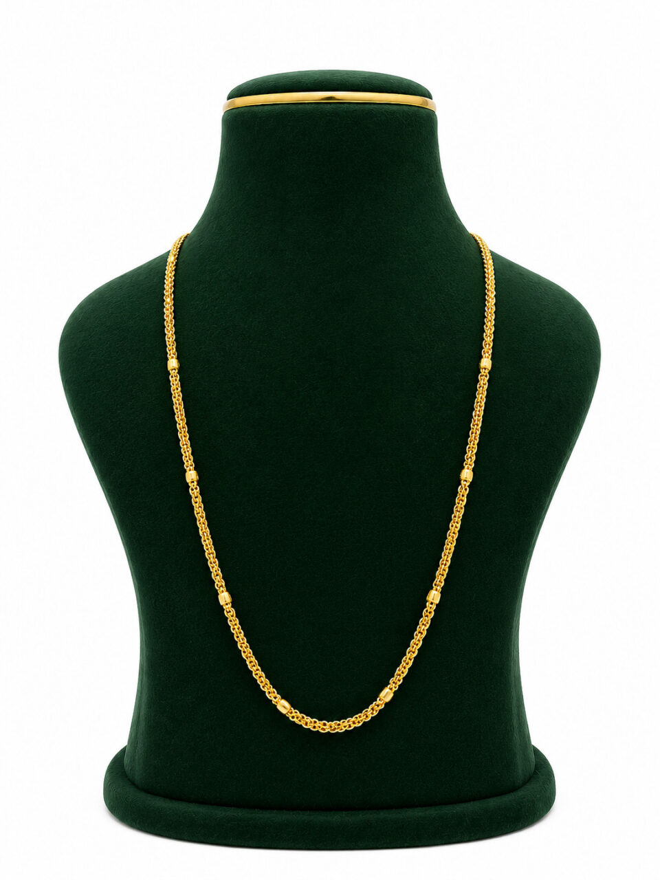 Royal Barrel Bead Gold Chain 1 Royal Barrel Bead Gold Chain
