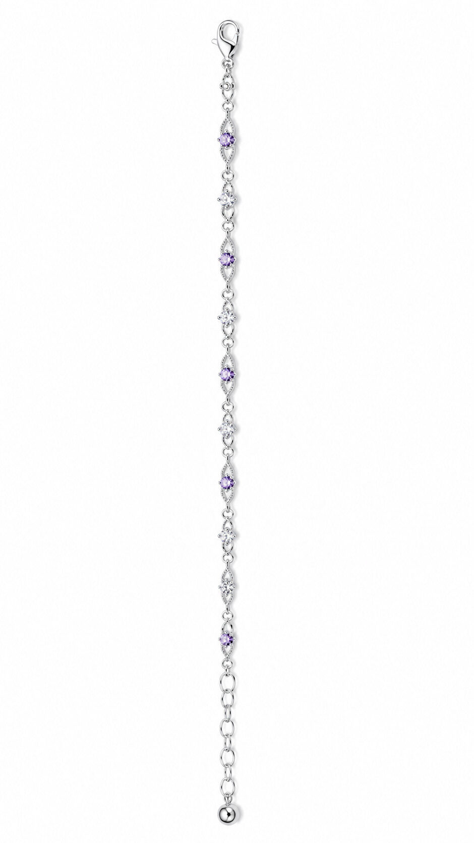 Lavender Starburst Silver Bracelet 1 Lavender Starburst Silver Bracelet