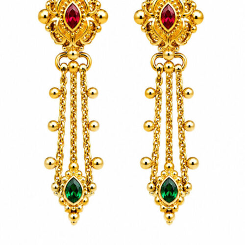 ChatGPT Image Jun 4, 2026, 07_00_30 AM Royal Emerald Chain Dangler Earrings