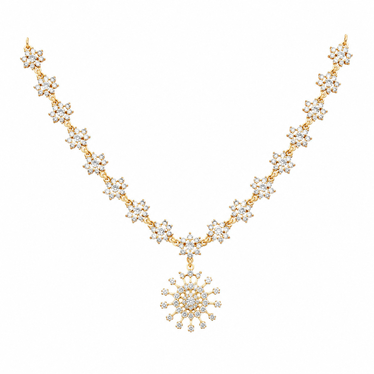Snowflake Diamond Necklace Set 1 Snowflake Diamond Necklace Set