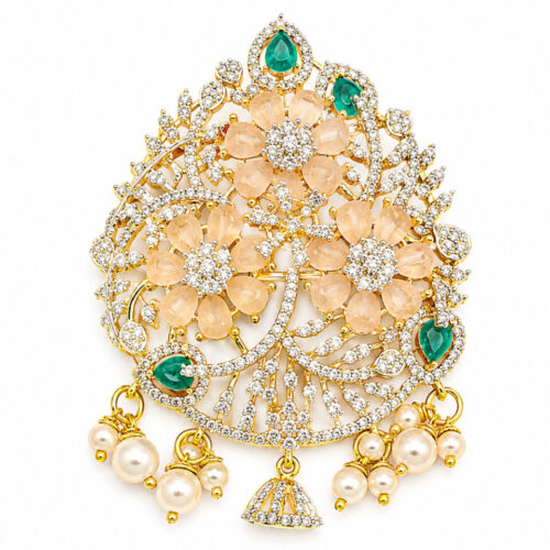 Pearl Blossom Emerald Pendant
