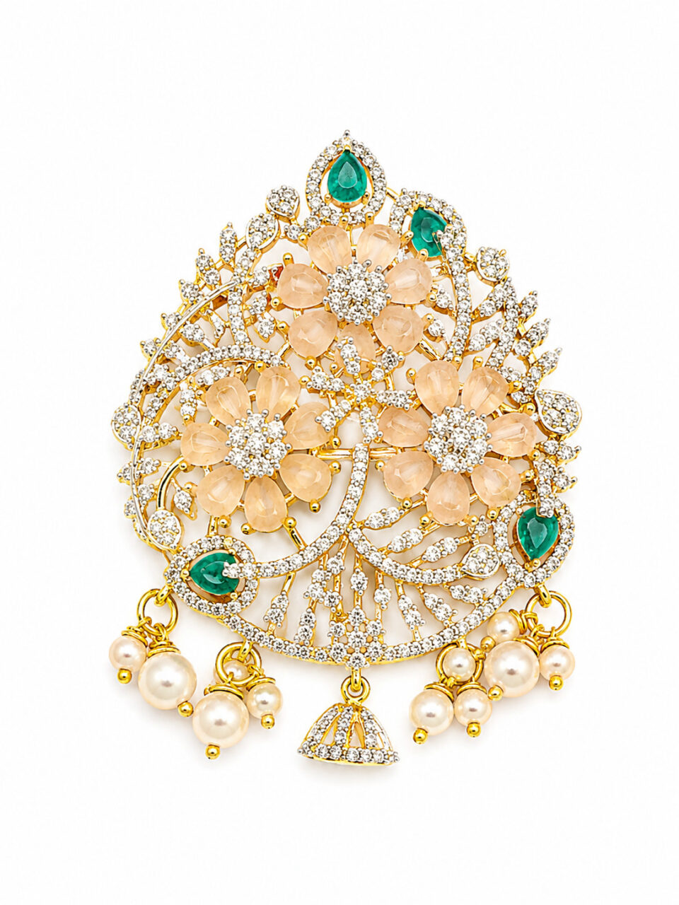 Pearl Blossom Emerald Pendant 1 Pearl Blossom Emerald Pendant
